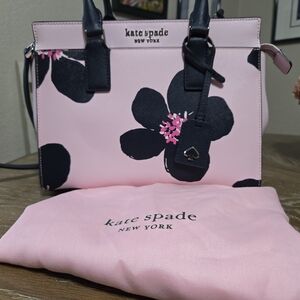 Kate Spade Cameron Grand Flora Pink/Navy Floral Women's Medium Satchel